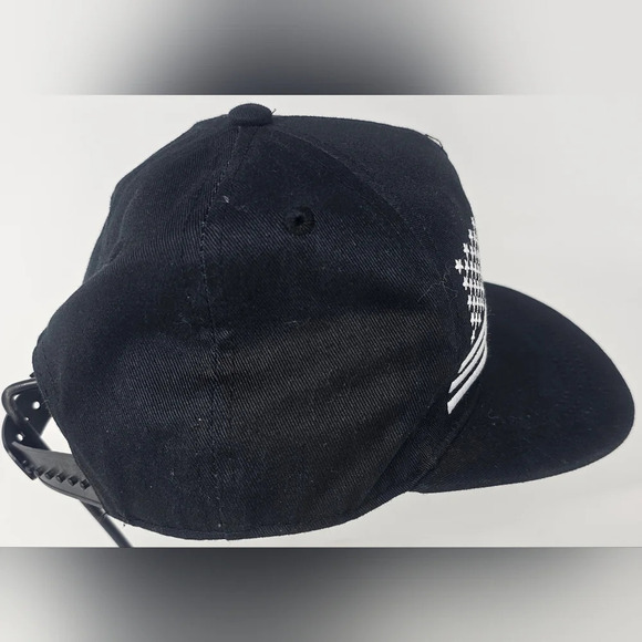 KnuckleHeads Little Threads USA BW Flag Snap Back Trucker Hat Toddler Size Small - Picture 4 of 16